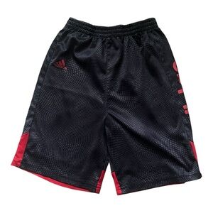 Adidas casual activewear sports shorts 7 black red detail logo snake skin pat
